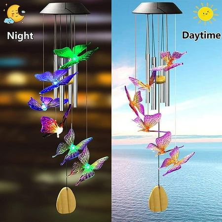 

Solar Butterfly Bell And Wind Chime Lamp Led Garden Wind Chime Lamp Christmas Halloween Decoration Decorations Room Bathroom Fall Autumn Home Decor Family Kitchen Home Essentials XYZ 3307