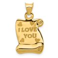 thumbnail image 1 of 14K Yellow Gold Charm Pendant Themed Flat Back Textured 21.6 mm 11.2, 1 of 4