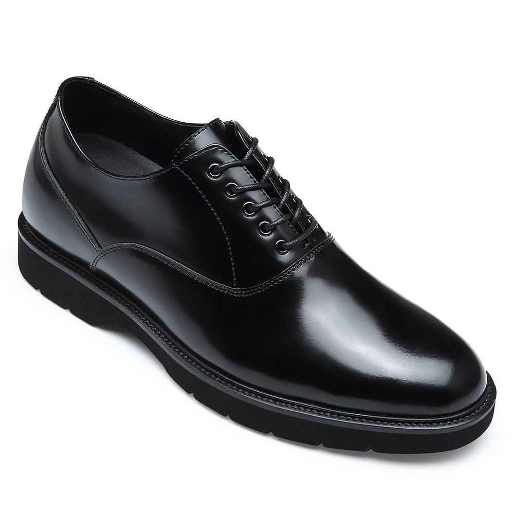 CMR CHAMARIPA Elevator Formal Shoes Black Leather Men Taller Shoes ...