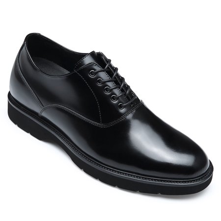 

CMR CHAMARIPA Mens Height Increasing Shoes Mens Elevator Dress Shoes - Black Leather Men Taller Shoes 8 CM / 3.15 Inches