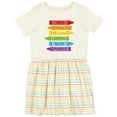 thumbnail image 3 of Inktastic Colored Crayons Girls Toddler Dress, 3 of 5
