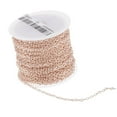 thumbnail image 1 of Cadena de eslabones de 30 pies a granel para hombres y mujeres, joyería DIY, 3 mm Oro rosa, 1 of 9