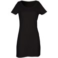 thumbnail image 1 of Skinni Fit- Vestido de manga corta con cuello redondo para chica/mujer (Negro), 1 of 2