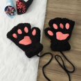 thumbnail image 6 of BJUTIR Cat'S Claw Gloves Plush Half-Finger Bear'S Paw Fingerless Gloves Cute Women'S Thick Halter Gloves Cartoon Warm Gloves Winter Accessories, 6 of 6