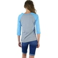 thumbnail image 2 of ToBeInStyle Women's Classic Two Color Cotton Baseball T-Shirts, 2 of 6