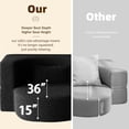 thumbnail image 4 of 78" Convertible Folding Sofa Bed, Queen Sleeper Sofa with Pillow, Modern Teddy Fabric Floor & Futon Loveseat Couch, Foam Folding Mattress Sleeper for Living Room, Guest Use, Office,Apartment, 4 of 18