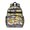 Football and Graffiti Yellow Pattern, variant on Football and Text Grey Pattern Cute School Backpack Bag for School with Padded Back and Adjustable Shoulder Straps 15.25"x11.5"x5.25"