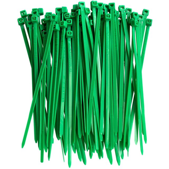 the Season Essentials Ensemble de Fermetures Éclair Multi-Usages & Sangles à Scratch, 100 Pcs - 4 Po Vert