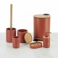 thumbnail image 7 of Chic Terracotta Polyresin Soap Dish with Draining Bamboo Insert - Versatile Soap Holder for Contemporary Home, 7 of 7