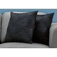 thumbnail image 2 of Pillows, Set Of 2, 18 X 18 Square, Insert Included, Decorative Throw, Accent, Sofa, Couch, Bedroom, Polyester, Hypoallergenic, Black, Modern, 2 of 3