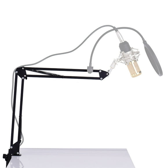 Adjustable Microphone Stand Suspension Boom Scissor Arm Mic Bracket Metal Material with Microphone Holder for