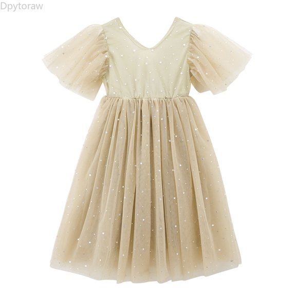 Dpytoraw Kids Children Long Dresses For Girls Star Printed Casual Dress Big Girl Clothes Summer Sleeveless Dress Girls Tulle Dresses Size 2-3 Years