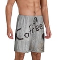thumbnail image 2 of Kdxio Coffee Beans On Board Print Mens Sleep Shorts Bottoms Soft Comfy Pajama Wear Pants with Drawstring Pockets, 2 of 7