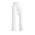 thumbnail image 5 of Time and Tru Women's and Women’s Plus High Rise Straight Leg Jeans with Raw Hem, 27.5” Inseam, Sizes 0-22, 5 of 5
