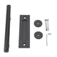 thumbnail image 1 of Manija de puerta corrediza de granero de acero al carbono resistente, color negro, para armario, herrajes de puerta de madera, 1 of 13
