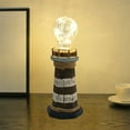 thumbnail image 4 of LEHOZIHEQ Mediterranean Style Decorative Lighthouse, with Warm Light Retro Led Figurine, Sculpture for Tabletop Centerpiece, 4 of 6