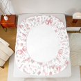 thumbnail image 6 of jejeloiu Kawaii Bow Flower Bed Sheets,Girls Bow Knot King Sheets,Pink White Sheet Set,Breathable Bedroom Decorative,4-Piece, 6 of 7