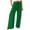Green, variant on Women's Elastic Waist Drawstring Pants - Solid Color Loose Fit with Pockets, Comfortable Fabric, Casual Daily Wear, S-XXXXXL Sizes
