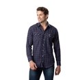 thumbnail image 1 of Camisa Vaquera Moderna Wrangler Manga Larga Hombre 623 Azul Marino M, 1 of 5