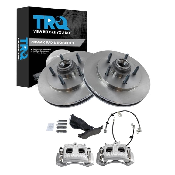 TRQ Front Brake Pad & Rotor Kit Ceramic Fits 2002 Ford Expedition Lincoln Navigator