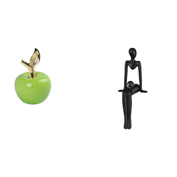 Estatua,Escultura de fruta artificial,estatua y artesanía,Colección de figuras de cerámica para decoración del hogar,Figura de pensador abstracto,Escultura de estatua de pensador abstracto