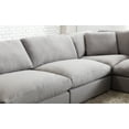 thumbnail image 4 of Roundhill Furniture Rivas Contemporary Sectional Sofa, Graphite Polyester Blend, 4 of 9