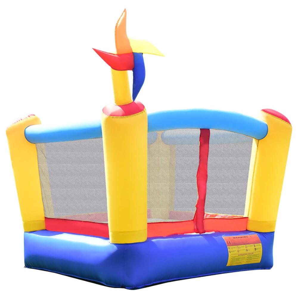 Aimee Lii Inflatable Moonwalk Bounce House with Rotating Windmill, Kids Bounce House for 5-10