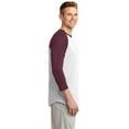 thumbnail image 3 of Sport-Tek Colorblock Raglan Jersey-2XL (White/Maroon), 3 of 6
