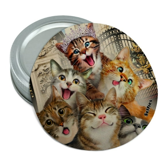 Cats Selfie at London Palace England Britain Round Rubber Non-Slip Jar Gripper Lid Opener