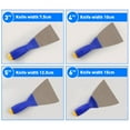 thumbnail image 5 of Porfeet Thickened Plastic Handle Carbon Steel Carbon Steel Putty Blade Scraper Tool(4 inch), 5 of 9