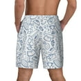 thumbnail image 3 of Kdxio Fitness Guru Print Men's Swim Trunks with Compression Liner 7 Inch Inseam Quick Dry Swim Shorts, 3 of 7
