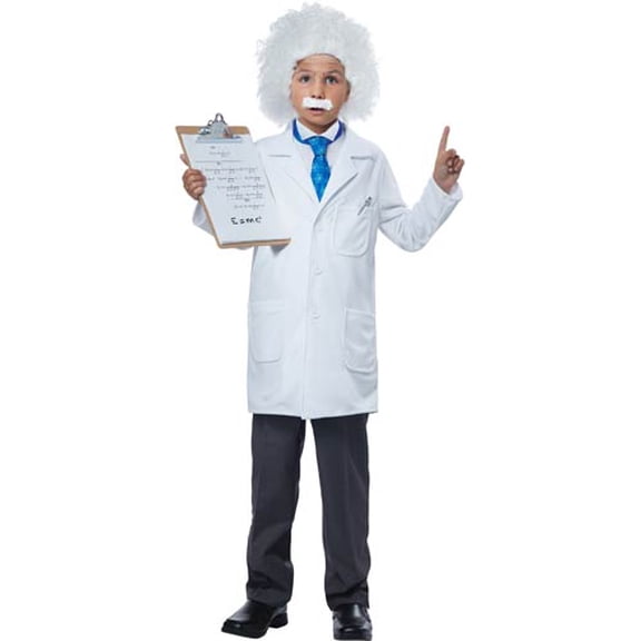 Boys Physicist Albert Einstein Halloween Costume Small