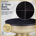 thumbnail image 6 of Finch Adler Metal Accent Side Table 16 Hourglass Shape Polished Black Matte Gold, 6 of 9