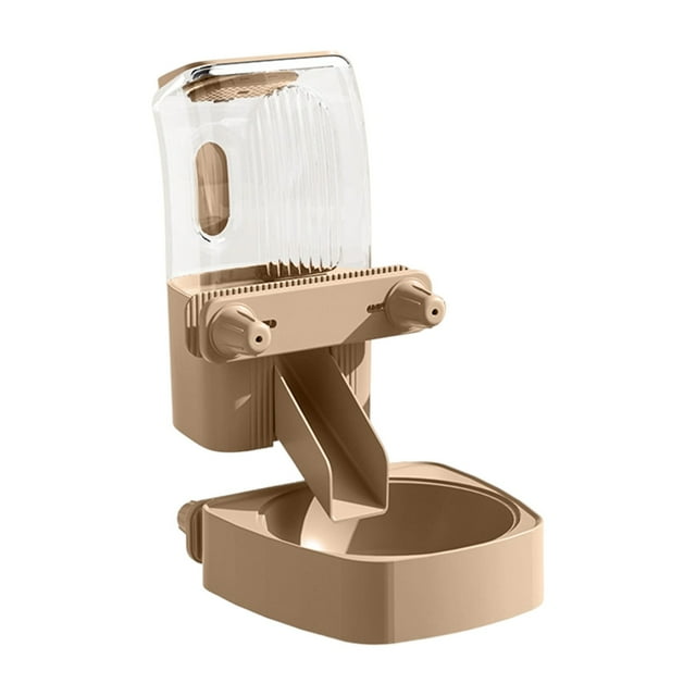 KNFATEQVEDG Distributeur Automatique de Nourriture pour Animaux de Compagnie pour Chats Chiens Lapins Conception Inclinaison 65° Bouton de Verrouillage de Fraîcheur Réglable Distributeur de Nourriture pour Animaux Intérieur Matériau Durable Facile à Utiliser