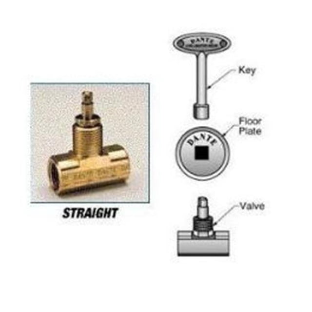 Canterbury VSDC Straight Chrome Fireplace Gas Valve for LP or Natural Gas