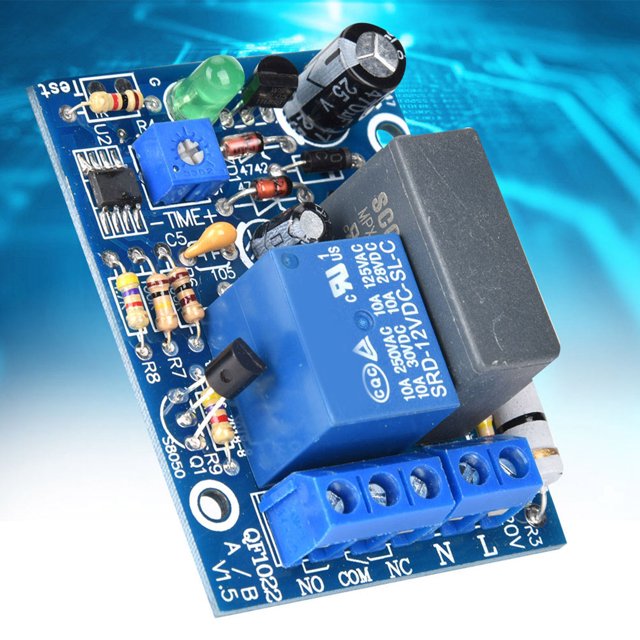 Módulo De Relé De Retardo De Tiempo, Módulo De Temporizador, Estable Y Duradero, Ajustable, 10A250VAC/10A30VDC, Para Modificación De Retardo De Iluminación Para Control De