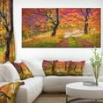 thumbnail image 1 of Bright Colorful Fall Trees in Forest - Large Landscape Canvas Art Print, 1 of 3