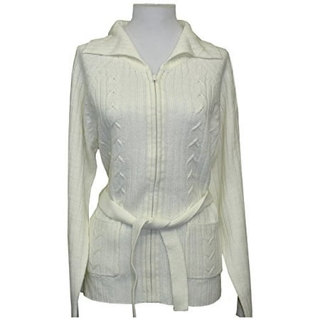 Women's Long Cardigan Sweater - Black / Two Pockets womens white cardigan sweater with pockets