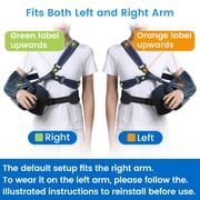 VELPEAU Arm Sling with Abduction Pillow for Men and Women, Shoulder Immobilizer for Rotator Cuff, Sublexion, Surgery, Dislocated, Broken Arm, Includes Stress Ball (Small)