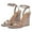 Gray, variant on YDN Women Classic Wedge High Heel Square Open Toe Sandals Doubel Strap Ankle Buckle Slide Pumps Summer Dressy Shoes Size 7 Brown