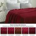 thumbnail image 4 of BNM Classic Cotton Textured Chevron Woven Blanket, Throw, Burgundy, 4 of 8