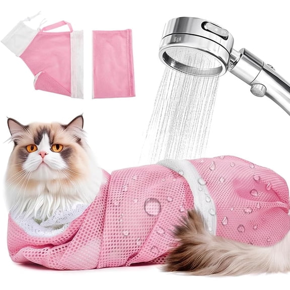 Cat Bathing Bag – Cat Grooming Shower Bag with Adjustable Drawstring
Breathable Mesh Cat Wash Bag For Bathing, Nail Trimming & Ear Cleaning. Quick-Dry, Adjustable, With Fastening Buckles