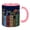 Pink, variant on Book Lover Mug Double Sided, Magic Books and Flowers Ceramic Coffee Cup 11 oz, Cute Bookworm Gifts for Readers Writers Teachers Library, Bookshelf Theme Tea Mug for Cozy Reading Corner