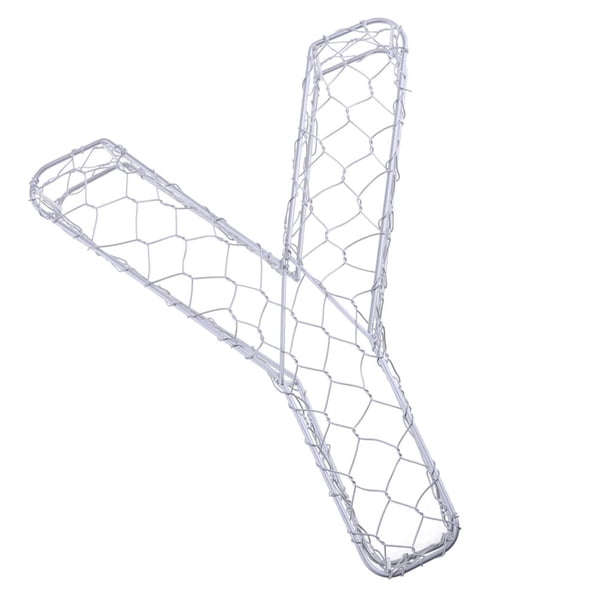 Cesta colgante de metal para macetas - Maceta de alambre en forma de A con gancho decorativo Y