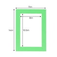 thumbnail image 3 of Bright Green Acid Free 11x14 Picture Frame Mats with White Core Bevel Cut for 8.5x11 Pictures -, 3 of 4