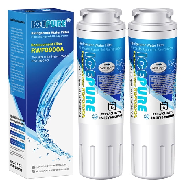 ICEPURE UKF8001 Repuesto para filtro Whirlpool 4, Everydrop EDR4RXD1, FMM-2 Maytag UKF8001AXX-200 9084 4396395 MPF15090 WF-UKF8001, WF295, SGF-M9, Puriclean II, RWF0900A Filtro de agua para refrigerad