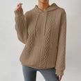 thumbnail image 5 of ChaoHeng Womens Hoodies Pullover Graphic 50% Off Clear 50% Off Clear,Fashion Women's Casual Long Sleeve Round Neck Ladies Sweatshirts Tops Blouse Plain Hoodie,Khaki,S, 5 of 9