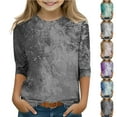 thumbnail image 2 of Qingpeng Toddler Girl's Glitter Sheer Quick Dry Short Sleeve Mesh Top Tee Blouse, 2 of 5