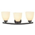 thumbnail image 4 of Aspen Creative 62204-2, Three-Light Metal Bathroom Vanity Wall Light Fixture, 21" Wide, Transitional Design in Oil Rubbed Bronze, 4 of 6