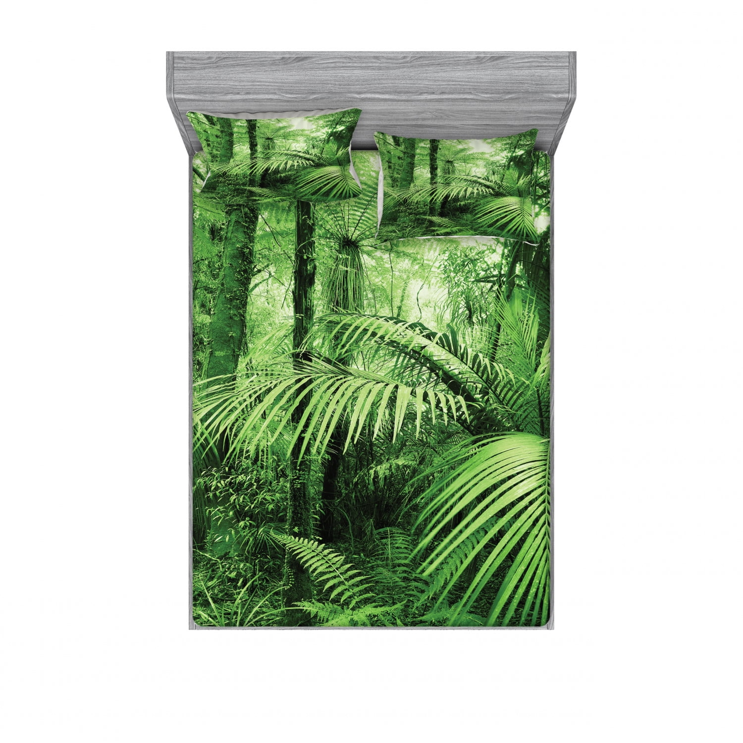 Rainforest Bedding Set With Sheet Covers Palm Trees And Exotic